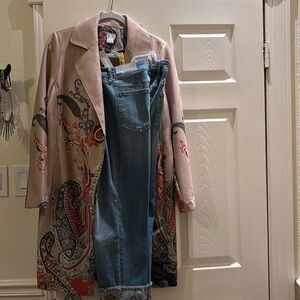 Very nice Chicos set the jacket is very soft suede look with jeans to match